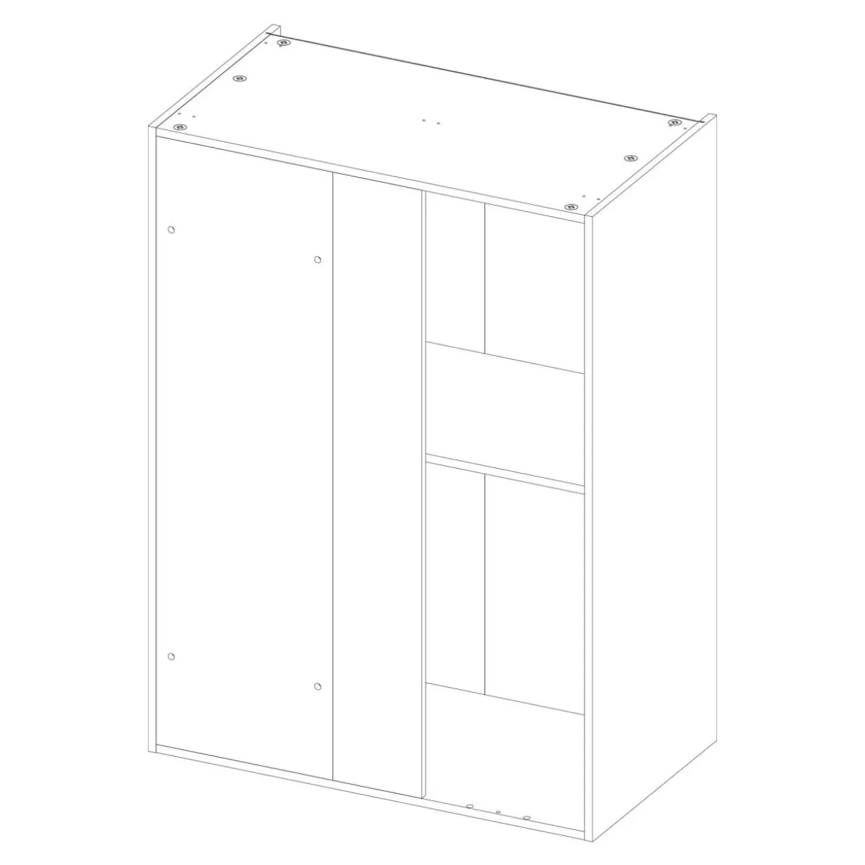 Korpus QUBIK słupek narożny 100x137,8 dębowy