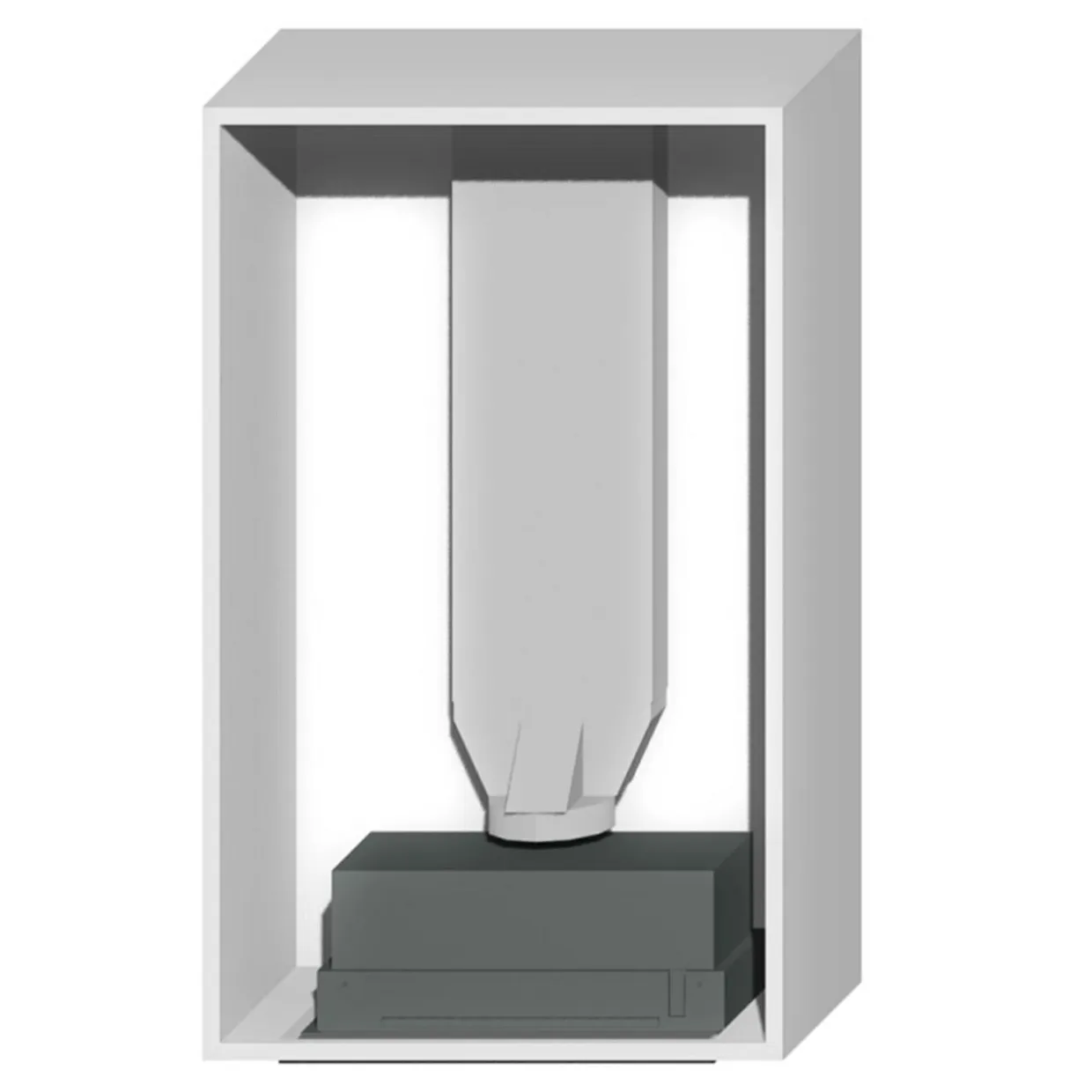 Korpus QUBIK 60x98,5 biały z okapem ERA C IX/A/52