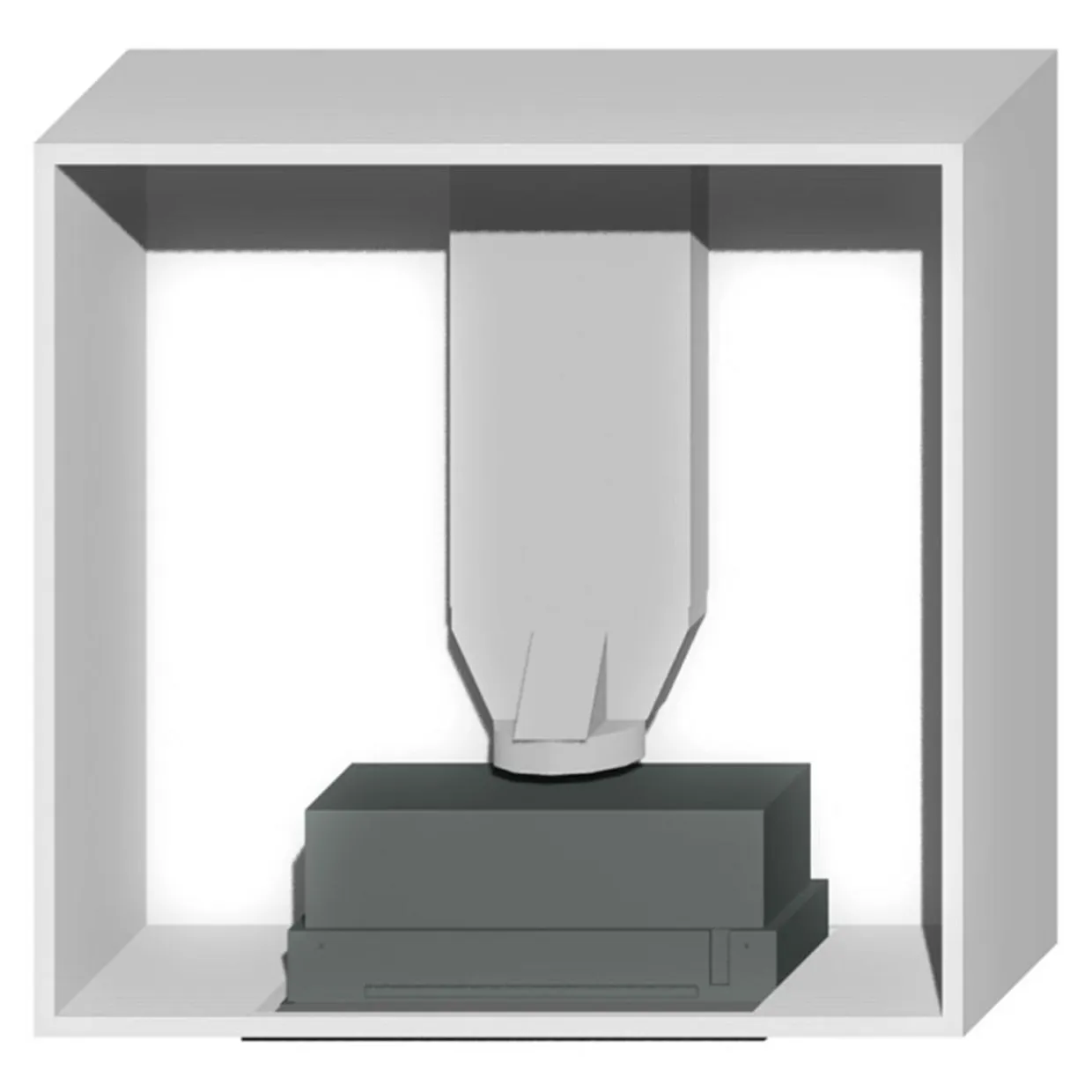 Korpus QUBIK 80x77 biały z okapem ERA C IX/A/52