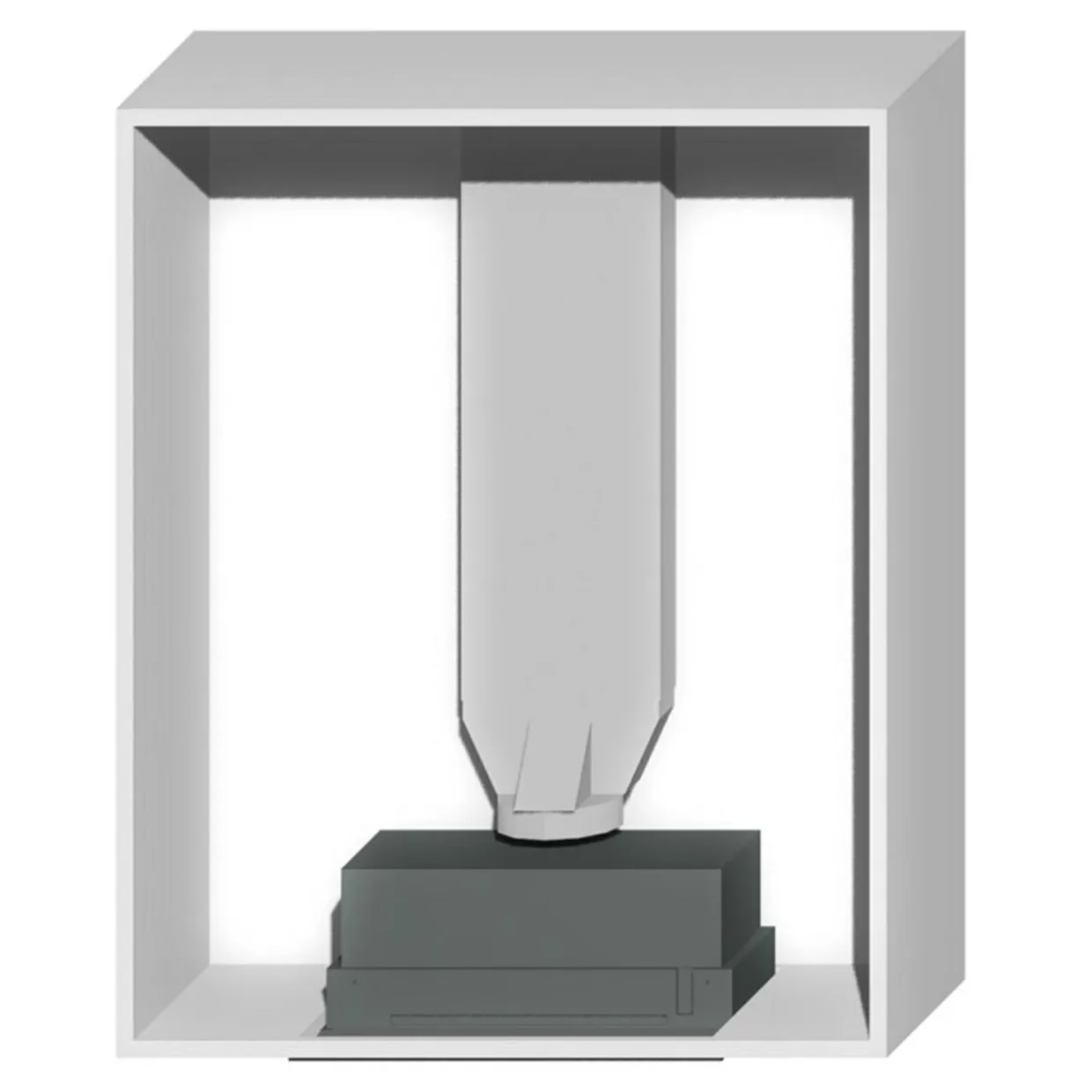 Korpus QUBIK 80x98,5 biały z okapem ERA C IX/A/52