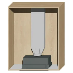 Korpus QUBIK 80x98,5 dębowy z okapem ERA C IX/A/52
