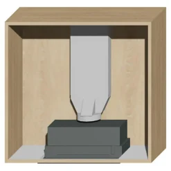 Korpus QUBIK 80x77 dębowy z okapem ERA C IX/A/52