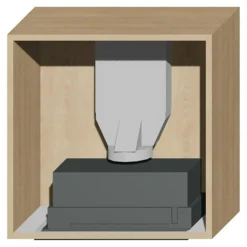 Korpus QUBIK 60x60 dębowy z okapem ERA C IX/A/52