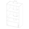 Korpus QUBIK 60x98,5 grafit z czarnym okapem OKPZH19EF