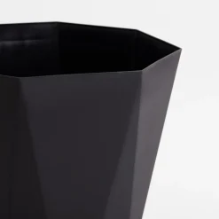 Kosz na śmieci geometryczny czarny 28 cm