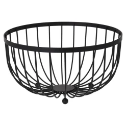Kosz na owoce metalowy czarny LOFT 25x13 cm