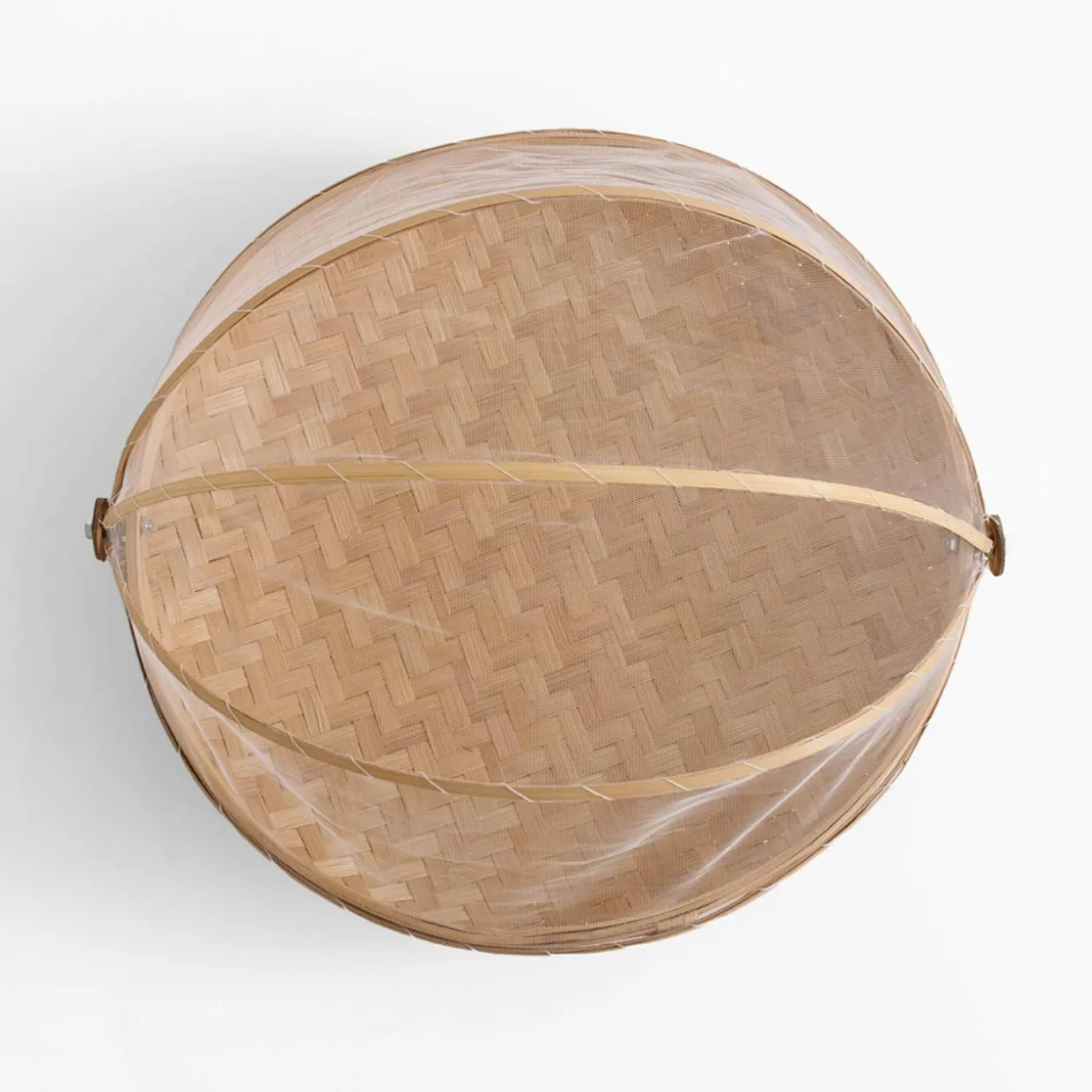 Koszyk z moskitierą, bambusowy, 35 cm