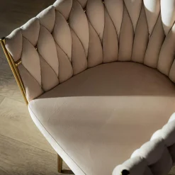 Krzesło glamour beżowe LIANA