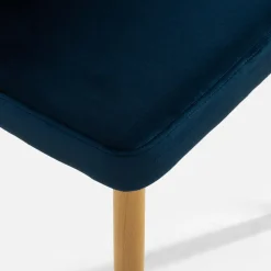 Krzesło welurowe granatowe KELLAN