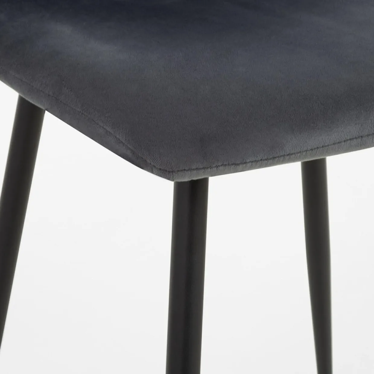Krzesło welurowe szare ANUTO