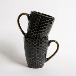 Kubek ceramiczny czarny BRESCA 360 ml