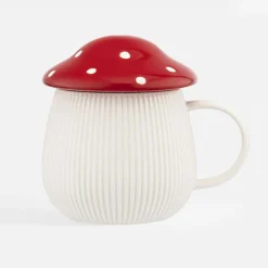 Kubek ceramiczny czerwony POD KAPELUSZEM 370 ml
