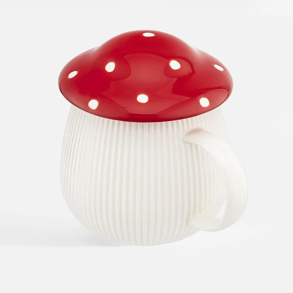 Kubek ceramiczny czerwony POD KAPELUSZEM 370 ml