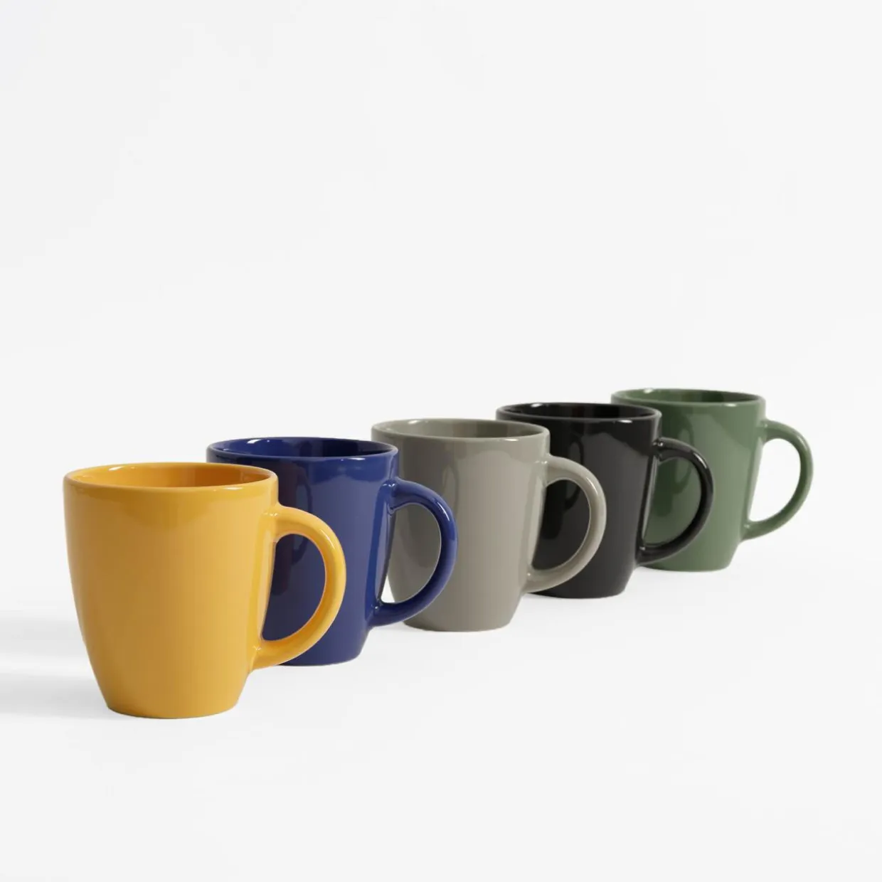 Kubek ceramiczny żółty 310 ml