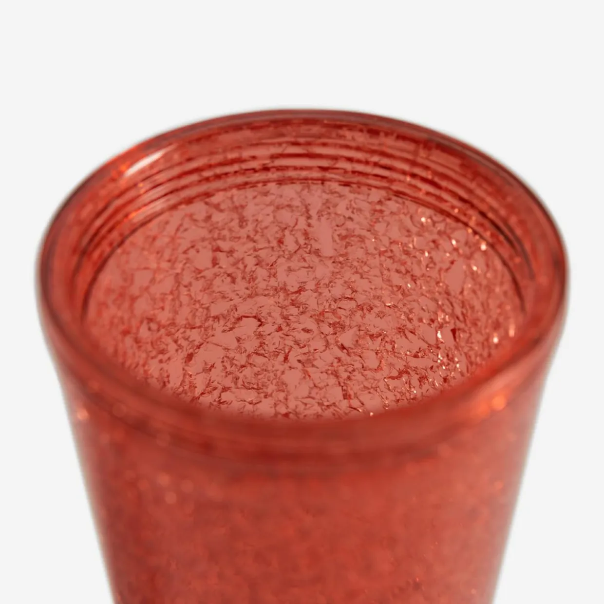 Kubek plastikowy ze słomką czerwony 500 ml