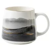 Kubek porcelanowy akwarela szary 380 ml