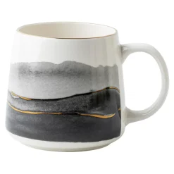Kubek porcelanowy akwarela szary 380 ml