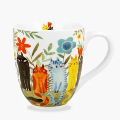 Kubek porcelanowy KOCI ŚWIAT KOTY OGRODOWE 1000 ml