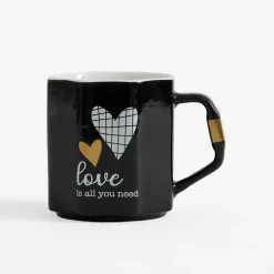 Kubek porcelanowy LOVE czarny 330 ml