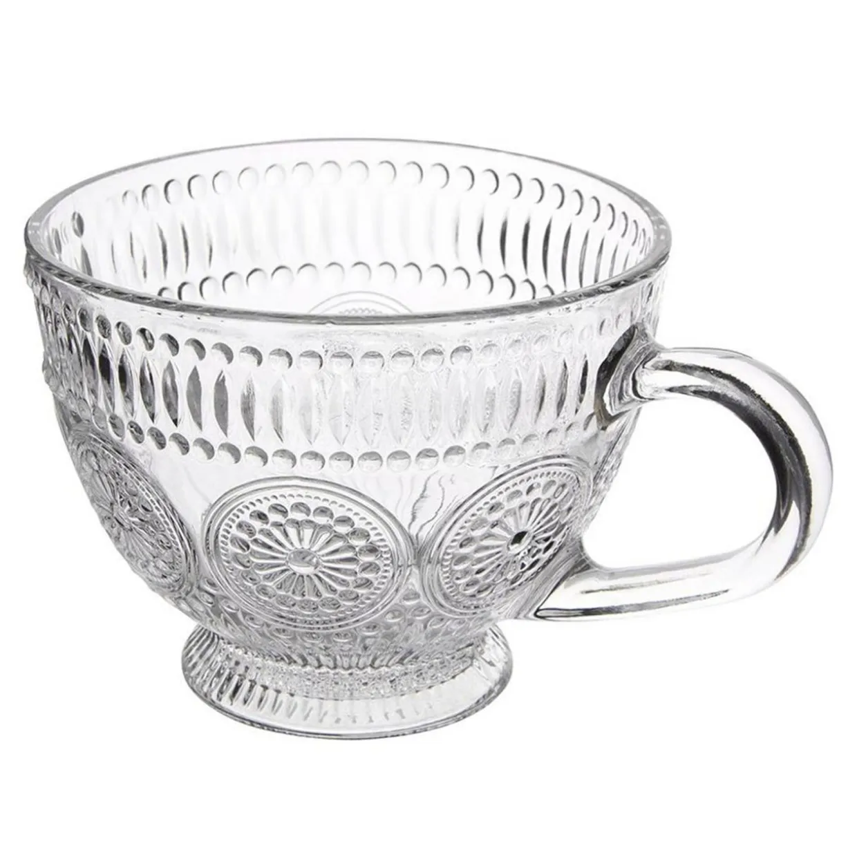Kubek szklany na stopce DAISY 430 ml