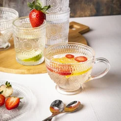 Kubek szklany na stopce DAISY 430 ml