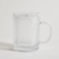 Kubek szklany w prążki FIRENZA 350 ml