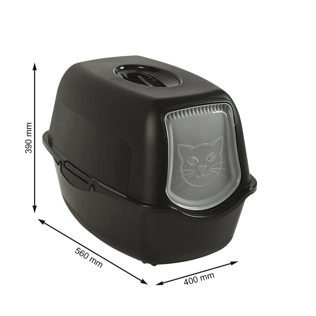 Kuweta dla kota zamykana czarna ECO BAILEY 56 cm