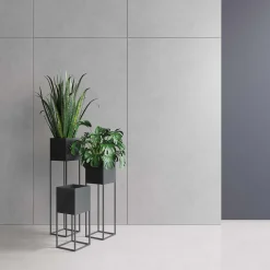Kwietnik metalowy czarny LORIENTS 87 cm