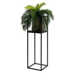 Kwietnik metalowy loftowy czarny LILLIE 62 cm