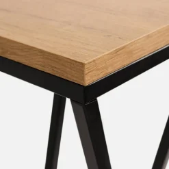 Kwietnik stalowy loftowy czarny dąb LESCAR S 62 cm