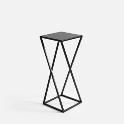 Kwietnik stalowy loftowy czarny ERNEE S 47 cm