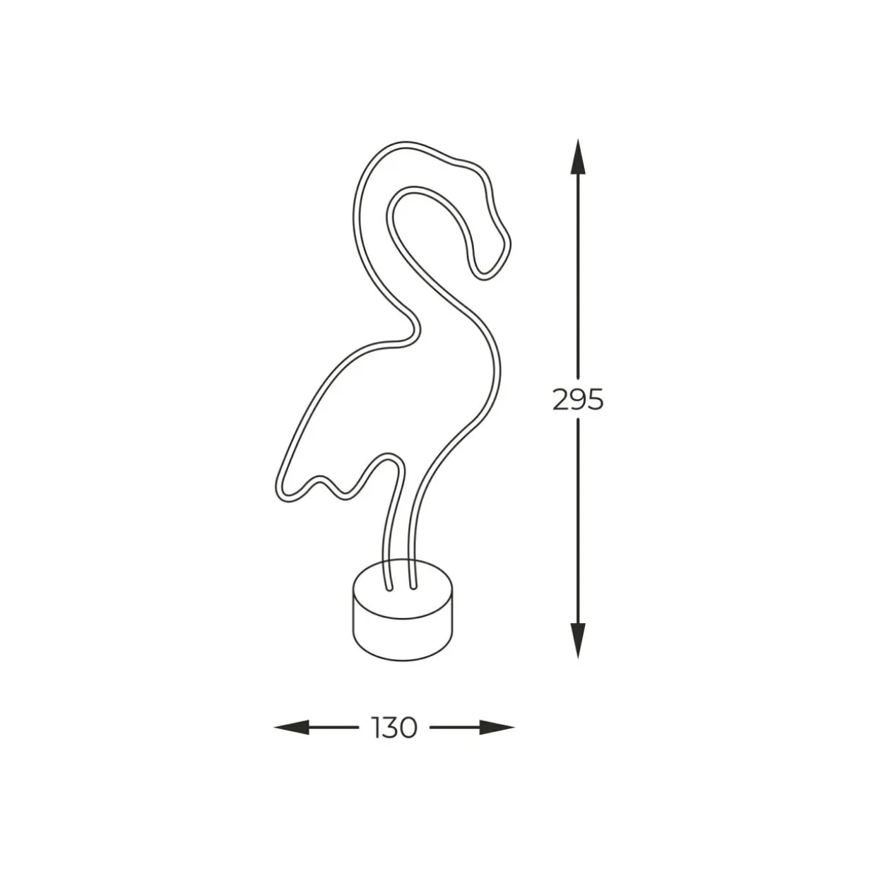 Lampa dekoracyjna LED NEON FLAMINGO