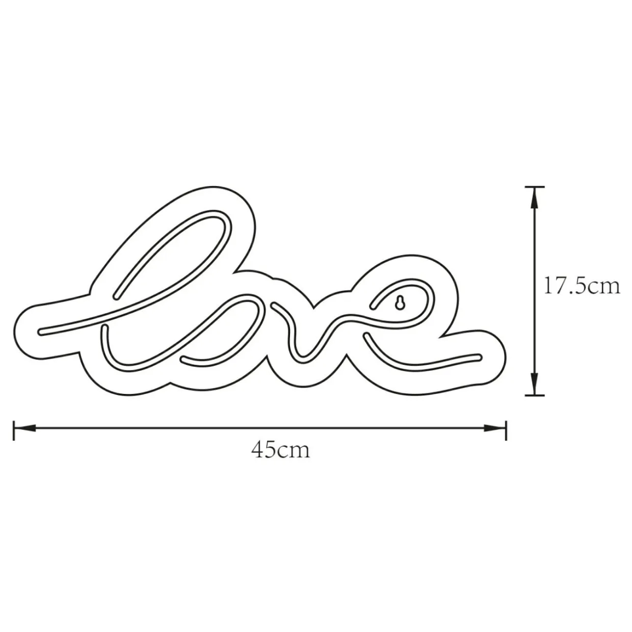 Lampa dekoracyjna LED NEON LOVE