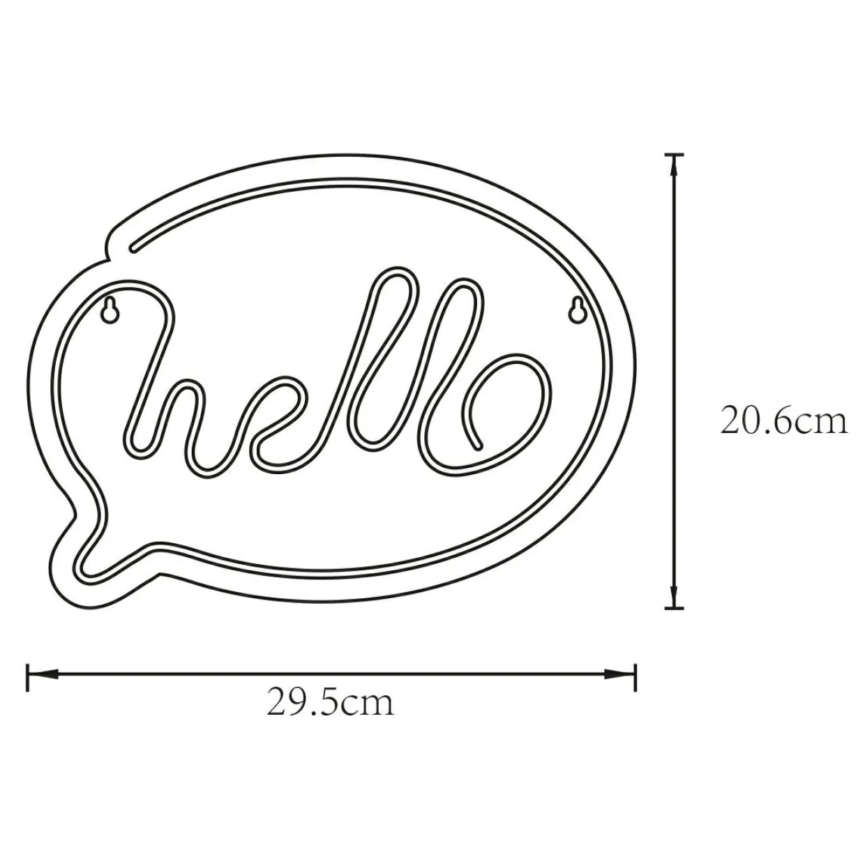Lampa dekoracyjna LED NEON HELLO