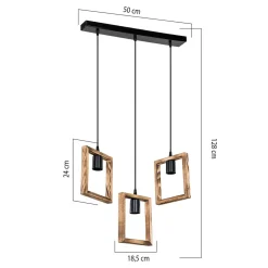 Lampa drewniana wisząca listwa ATRIA 3