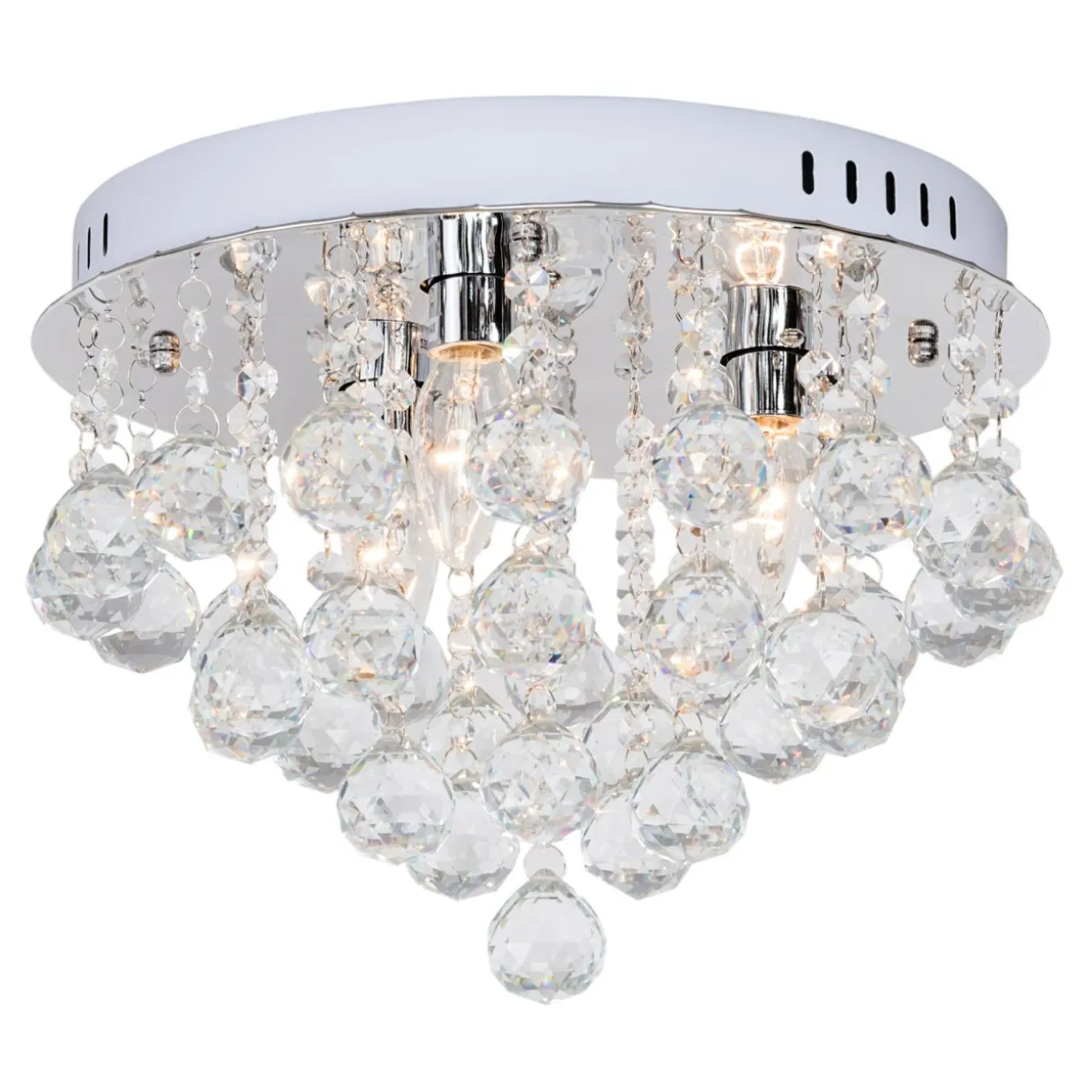 Lampa glamour z wiszącymi ozdobami