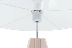 Lampa na drewnianym trójnogu abażur biały DOVE