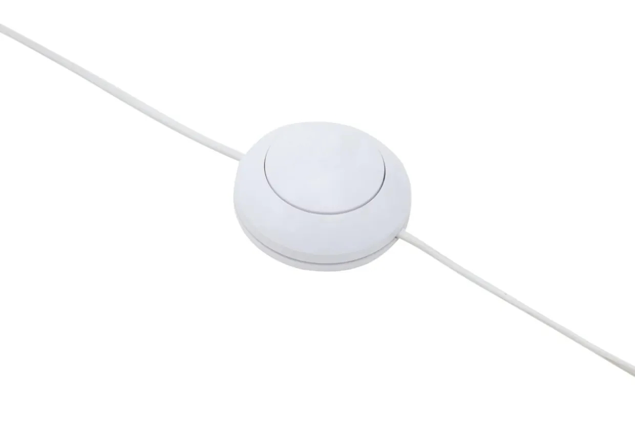 Lampa na drewnianym trójnogu abażur biały DOVE