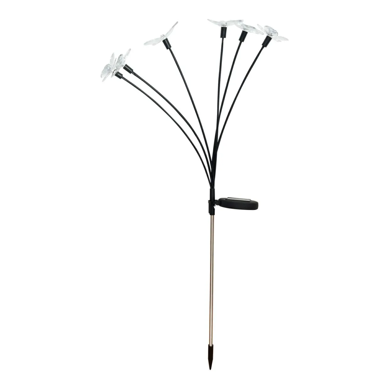 Lampa outdoorowa solarna LED IP44 srebrna MOTYLE