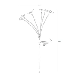 Lampa outdoorowa solarna LED IP44 srebrna MOTYLE