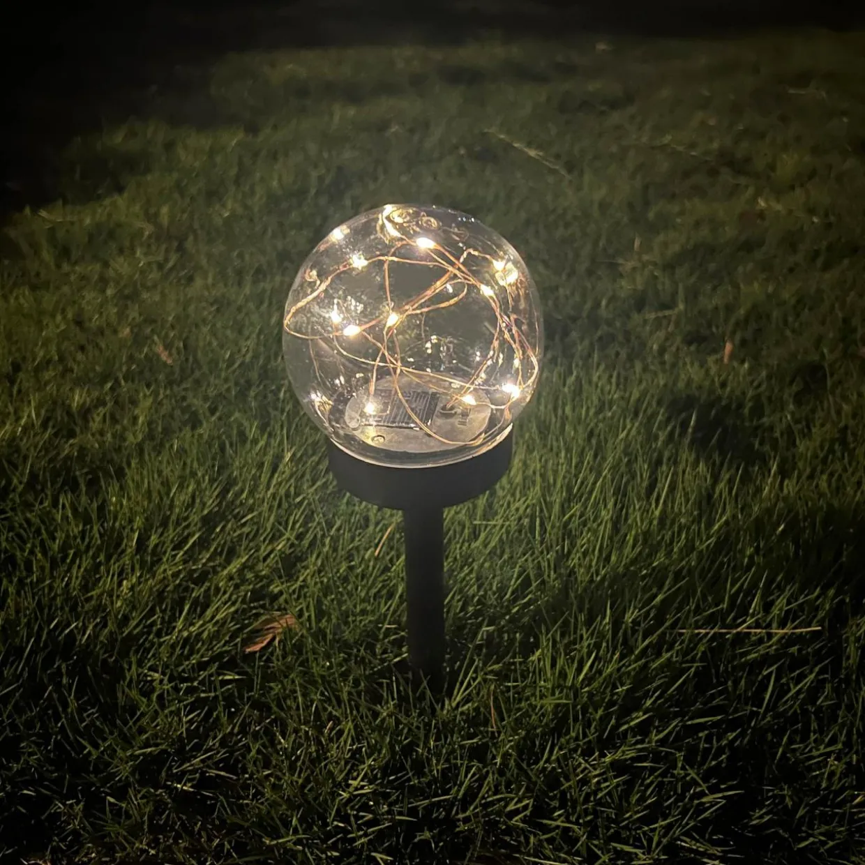 Lampa outdoorowa solarna IP44 ciemnoszara 33 cm