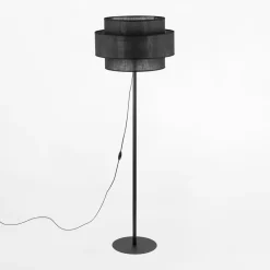 Lampa podłogowa abażur czarny CALISTO
