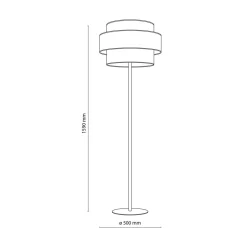 Lampa podłogowa abażur TRIO JUTA