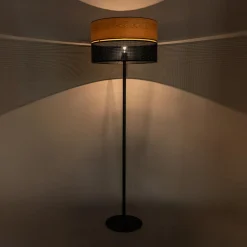 Lampa podłogowa boho z abażurem NICOL
