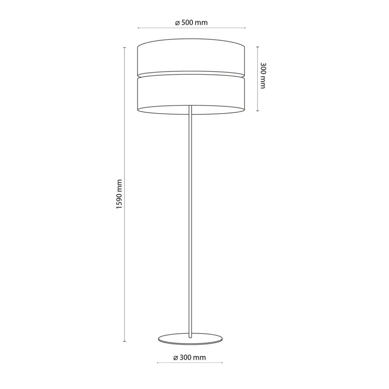Lampa podłogowa boho z abażurem NICOL