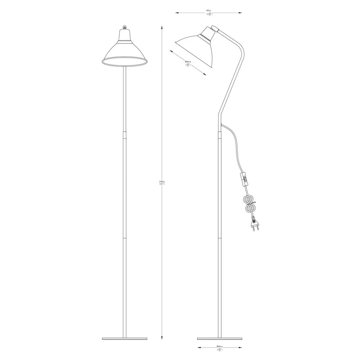 Lampa podłogowa czarna CELSO