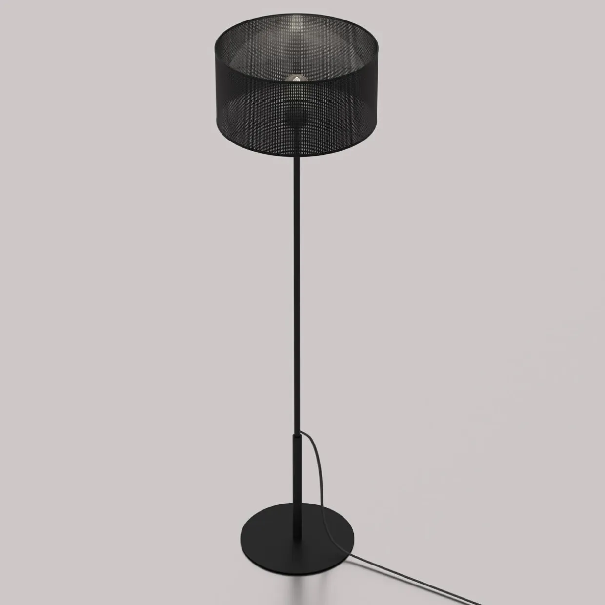 Lampa podłogowa czarna LOFT
