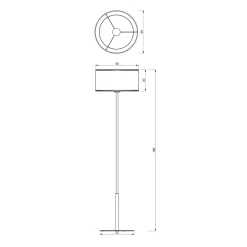 Lampa podłogowa czarna LOFT