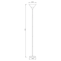 Lampa podłogowa czarna MOREN
