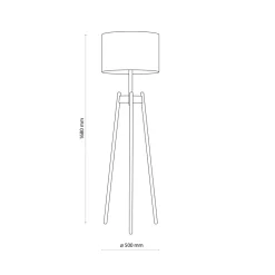 Lampa podłogowa czarna PEREZ